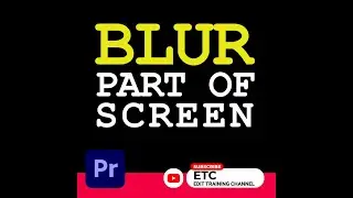 BLUR PART OF SCREEN | ADOBE PREMIERE PRO | #shorts