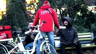 Giving Pizza To The Homeless!
