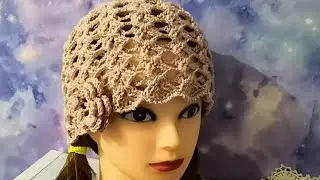 Летняя ШАПОЧКА крючком.  Вязание крючком.