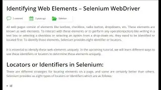 Locators and Identifiers in Selenium | Automation Testing