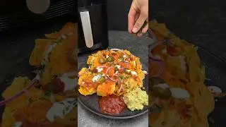 Überbackene NACHOS in 8 MINUTEN in der Heißluftfritteuse - Werbung