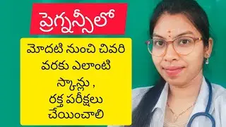 Pregnancy complete scans and blood tests in telugu #drvidyashealthtips #pregnancy