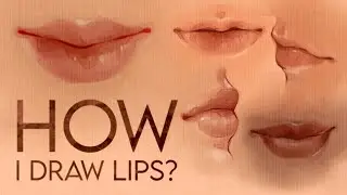 How I draw and stylize lips using Procreate App ( Brushes link + Techniques )