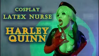Latex Harley Quinn Nurse|| cosplay by Lada Lyumos