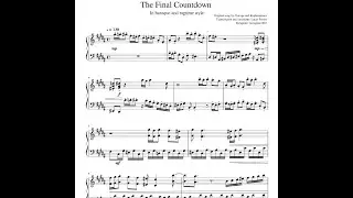 The Final Countdown Baroque and Ragtime Sheet Music Tutorial в стиле Барокко Ноты пианино