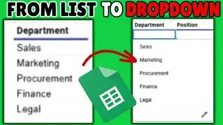 Turn Your Spreadsheet List into a Dynamic DROPDOWN List (From a Range) In Google Sheets