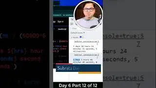 Day 6 Part 12 JavaScript function to receive miliseconds and convert it to days minutes