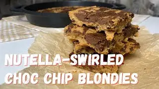Nutella-Swirled Choc Chip Blondies Recipe (with the Whatever Pan) | Best Cookware