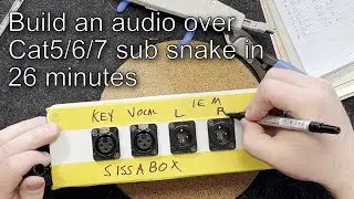 Analog audio over Cat 5/6/7 - Building a stage box in 26 minutes