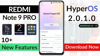 Redmi Note 9 Pro HyperOS 2.0 Update [ Android 14-15 ] 10+ Features | Download Link | New Update 🔥