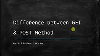 Difference Between GET & Post Method | Web Technology