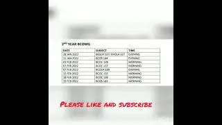 Tentative datesheet of DEC TEE 2021 for BCOMG students
