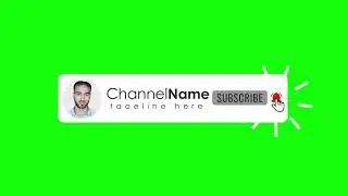 Green Screen Animated Subscribe Button 2021 | No Copyright Subscribe Button Bell icon Green Screen