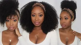 Headband Wig Unboxing and Review Hergivenhair Protective Styles, 4C Hair Wig