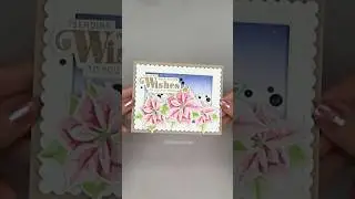 Layered Poinsettia stencil Christmas card - Watch the complete video on our channel! 
