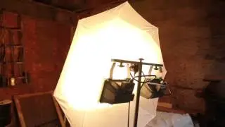 Work light hack - diffuser transparent umbrella