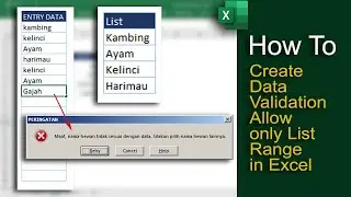 Data Validation Allow only List Range in Excel