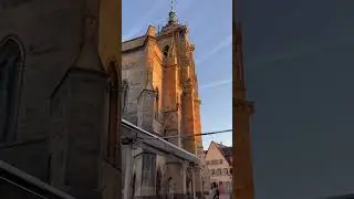 Собор в Кольмаре на закате. Давайте обойдем вокруг. 
