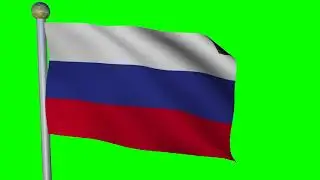 Russia Flag #4 - 4K Green Screen FREE high quality effects