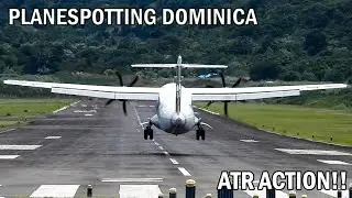 PLANESPOTTING Dominica || Regional ATR Action Ft. Sunrise Airways E145LR | Island Aviation 🇩🇲
