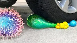 Crushing Crunchy & Soft Things by Car! - Floral Foam, Squishy, Eggs and More!