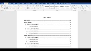 Tutorial!! Cara Membuat Daftar Isi Otomatis di Microsoft Word