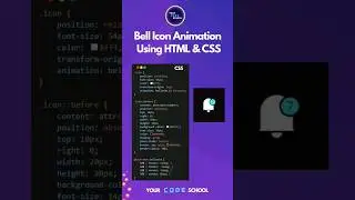 Bell Icon animation using HTML & CSS 👨🏼‍💻🤩 | Your Code School #javascript #yourcodeschool