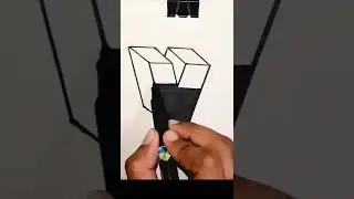 3d letter V || #art #3d #pencildrawing #lettering