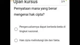 Kunci Jawaban ( Akademy Creator,,kursus Soal tentang ( Hak Cipta di YouTube )