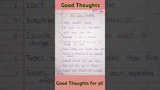 Good Thoughts