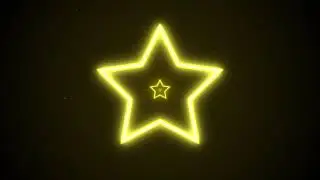Shining Golden Neon Star Lights Tunnel Vj Loop Glow  [TikTok Trend Background]
