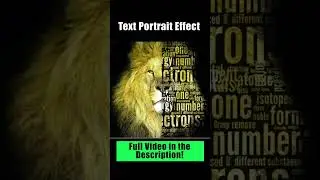 Text Portrait Image Blend Effect using CSS