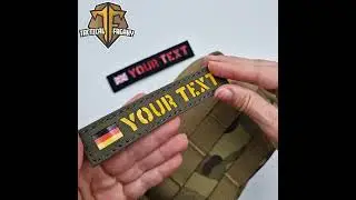 Custom Name Tape Hi vis Full Color Flag Laser Cut Patch