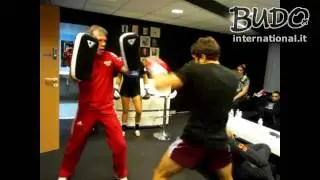 Glory 35 a Nizza: Riscaldamento Didier Le Borgne e Alessio D'Angelo