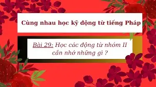 Cùng nhau học kỹ động từ tiếng Pháp - Bài 29: Học các động từ nhóm II cần nhớ những gì ?