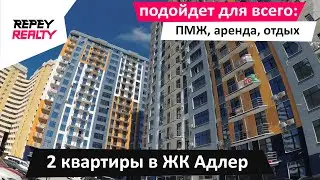 2 универсальных квартиры в ЖК Адлер.