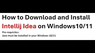 How to Download and Install Intellij Idea on Windows 10/11 
