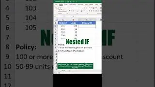 Nested IF function in Excel to combine multiple logical tests