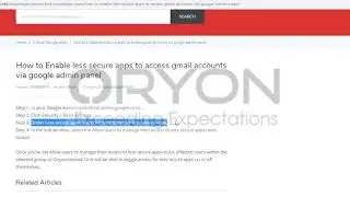 How to Enable less secure apps to access gmail accounts via google admin panel
