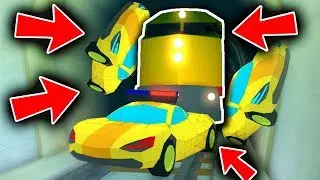 TRAIN VS MCLAREN IN ROBLOX JAILBREAK! *CRAZY GLITCH*