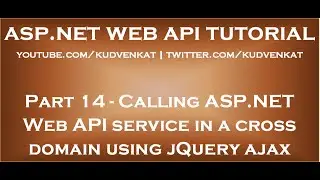 Calling ASP NET Web API service in a cross domain using jQuery ajax