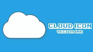 How to draw a flat vector cloud icon using Android phone | flat icon vector ink tutorial