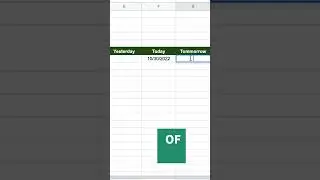Excel Tricks | =TODAY() #excel #googlesheets #shorts