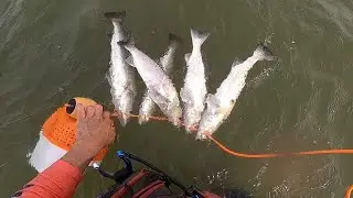 Speckled trout fishing in the Galveston surf (on fire)