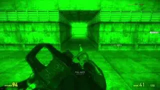 Killing zombies with night vision in Gmod
