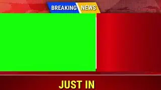 Breaking NEWS template / Breaking NEWS cube green screen. free use.