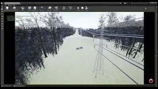 Wind gust effects on a multirotor near powerlines
