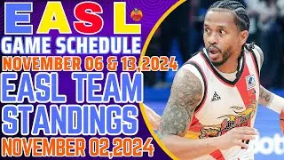 EAST ASIA SUPER LEAGUE LATEST TEAM STANDINGS NOVEMBER 02,2024|SAN MIGUEL BEERMEN LATEST SCHEDULE