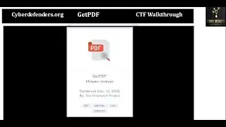 Cyberdefenders.org GetPDF Walkthrough (Malicious PDF/Shellcode Analysis)