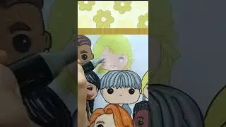 How to color Dolly Parton as Funko Pop  #figurines #pablodraws #art #shorts